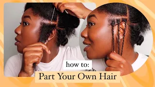 How To: Part Your OWN HAIR detailed (small size) | Lolade Fashola