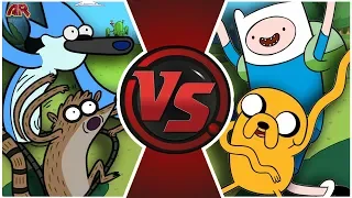 MORDECAI and RIGBY vs FINN and JAKE: REMATCH! Cartoon Fight Club Episode 318