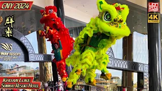 CNY 2024 - Acrobatic Lion Dance by Khuan Loke 群乐 @ Sunway Resort Hotel 龙年春节 高桩舞狮贺岁