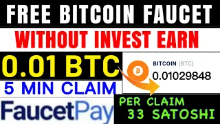 20$ bitcoin faucet unlimited claim every 5 min + 0.01 btc free | Best high paying faucet 2021