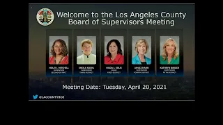 Los Angeles County  Board of Supervisors Meeting