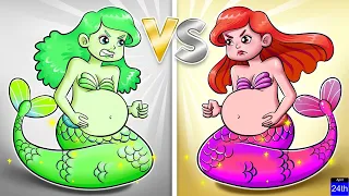 Gold Mermaid vs Silver Mermaid - Taking Care Baby + More Zozobee Nursery Rhymes & Kids Songs