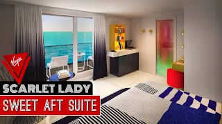 Sweet Aft Suite | Virgin Voyages Scarlet Lady | Full Walkthrough Room Tour & Review 4K