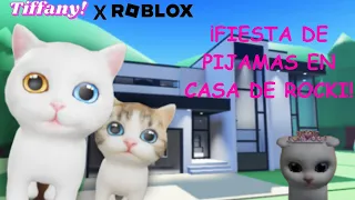 ¡ROCKI GAMES ME INVITO A UNA FIESTA DE PIJAMAS EN "FIESTA DE MASCOTAS"! ROBLOX con TIFFANY!