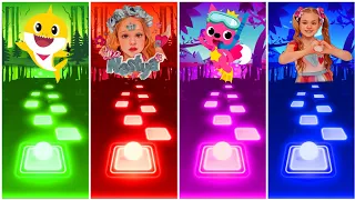 Pinkfong Vs Nastya Vs Diana Vs Baby Shark - Tiles Hop EDM Rush