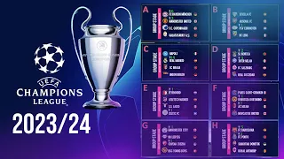 The result of the 2023/24 Champions League group stage draw made in Monaco.