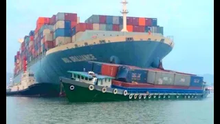 Largest Container Ships Crashing & Collision at Giant Waves In Storm