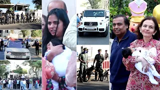 Mukesh Ambani Daughter Isha Ambani Piramal Twin Babies Grand Welcome In India With Insane Security!!