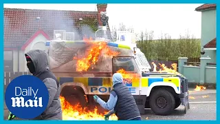 Protesters hurl petrol bombs at police in Londonderry on Good Friday Agreement anniversary