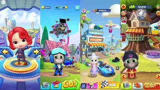 Talking Tom Gold Run vs Talking Tom Ultra Kart vs Talking Tom Sky Run vs Pigman Run Gameplay