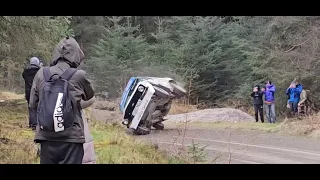 Malcolm Wilson Rally action & crash 2024