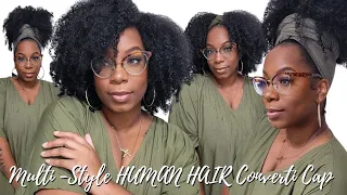 Daily Wig! NO Lace NO Glue Human Hair Converti Cap Kinky Curly Half Wig MANY STYLES MyQualityHair