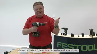 Med Festool DC UNI FF dybdeanslag fra Motek får du lik dybde på alle skruene