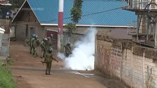 Kenya police clash with opposition protesters