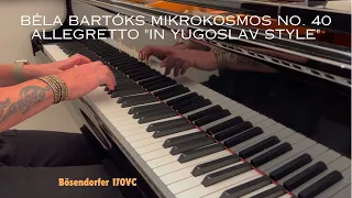 Béla Bartóks Mikrokosmos No. 40  - Allegretto "In Yugoslav Style" played on a Bösendorfer 170VC