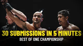 ONE Championship: 30 Submissions In 5 Minutes