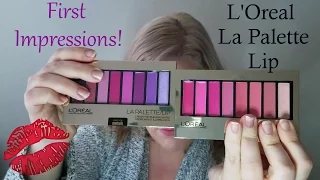 First Impressions! || L'Oreal Colour Riche La Palette Lip Review and Swatches - Pink & Plum