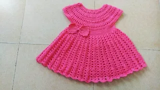 beautiful crochet frock( for 1 year to 7 year) (tutorial हिंदी में)( subtitles available)