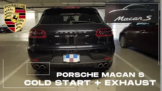 2015 PORSCHE MACAN S Cold Start and Exhaust Sound | Inside and Outside | 4K