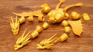 King Ghidorah-Godzilla- & Dinosaurs plastic model -Stopmotion Build-