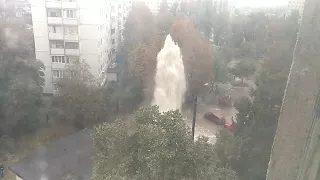 Kharkiv. Saltovka's fountain.