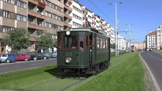 Jízdy nejstarší pražské tramvaje, 120 letého motorového vozu 88 | 8K HDR