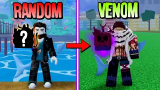 Trading a RANDOM Fruit To VENOM in ONE VIDEO! (Blox Fruits)