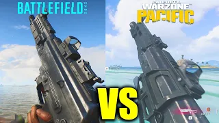 Warzone Pacific vs Battlefield 2042 - Weapons in 36 Seconds