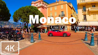 [4K] #French Riviera Walking Tour: Monaco, France.