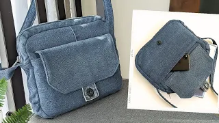 DIY Simple Casual Denim Crossbody Bag Out of Old Jeans | Bag Tutorial | Upcycle Craft