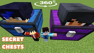 WHAT Inside THE MOST SECRET APHMAU & EIN CHESTS in Minecraft  360°