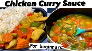 How to make Chicken Curry Sauce for beginners | step by step | Easy!!