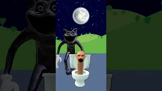 Pop Skibidi Toilets and Cartoon CatNap (Cartoon Cat)! Pop Skibidi Toilets in the backrooms! #shorts