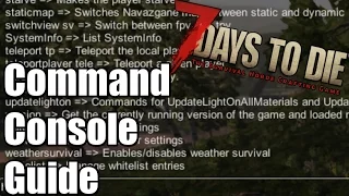 7 Days to Die Tutorial  - Command Console Guide - Debug Menu