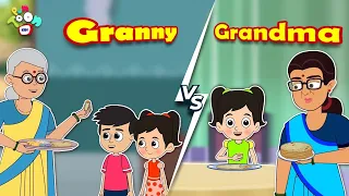 Grandma vs Granny | Animated Stories | English Cartoon | Moral Stories | PunToon kids in English