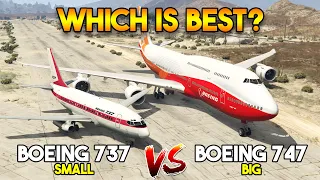 GTA 5 SMALL BOEING 737 VS BIGGEST BOEING 747 (WHICH IS BEST?)