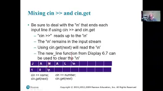 Savitch C++ 6.3 Mixing cin extraction operator  and cin.get