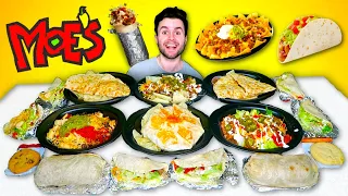 Trying Moe's FULL MENU! - Tacos, Nachos, Burritos TASTE TEST!