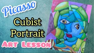 Picasso Portraits | Cubism drawing step by step | Art Lesson