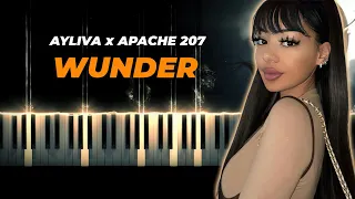 AYLIVA x APACHE 207 - Wunder - piano karaoke instrumental cover