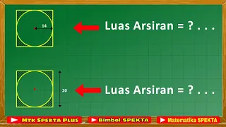 Menentukan Luas Daerah Yang DIARSIR. Persegi yang Diiris dengan Bentuk Lingkaran Ditengah