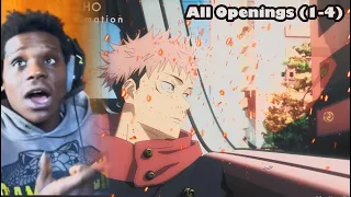 TUFFF!!!! | First Time Reacting To All JUJUTSU KAISEN Openings (1-4)