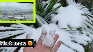 First time snow in Tbilisi 😍❄️☃️ | tamil vlog 🔥 | Tbilisi | Georgia | dr shek