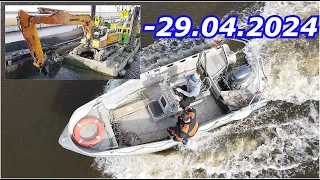 ETAP IV Przekopu Mierzei Wiślanei -29.04.2024 Pogłębianie rzeki