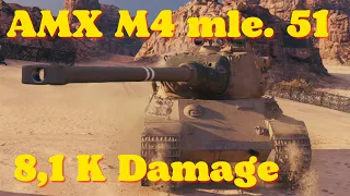 World of tanks AMX M4 mle. 51 - 8,1 K Damage 4 Kills, wot replays