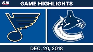 NHL Highlights | Blues vs. Canucks - Dec 20, 2018