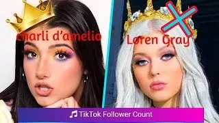 #CHARLIDAMELIO #LORE#Charli D'amelio VS #Loren Gray TikTok Battle | 2020 TikTok Follower Count Live