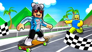 I'M THE FASTEST SKATE RIDER in ROBLOX SKATE RACE SIMULATOR