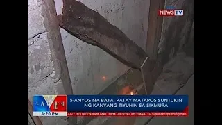 5-anyos na bata, patay matapos suntukin ng kanyang tiyuhin sa sikmura