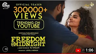 FREEDOM @MIDNIGHT /MALAYAM SHORT FILM TEASER /RJ SHAAN /ANUPAMA PARAMESWARAN /hakkim shajahan